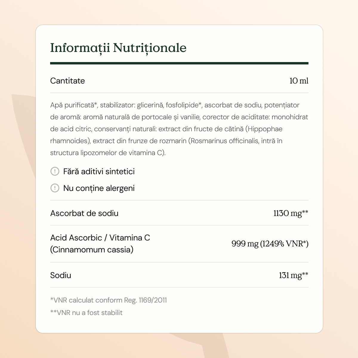 Vitamina C Lipozomală